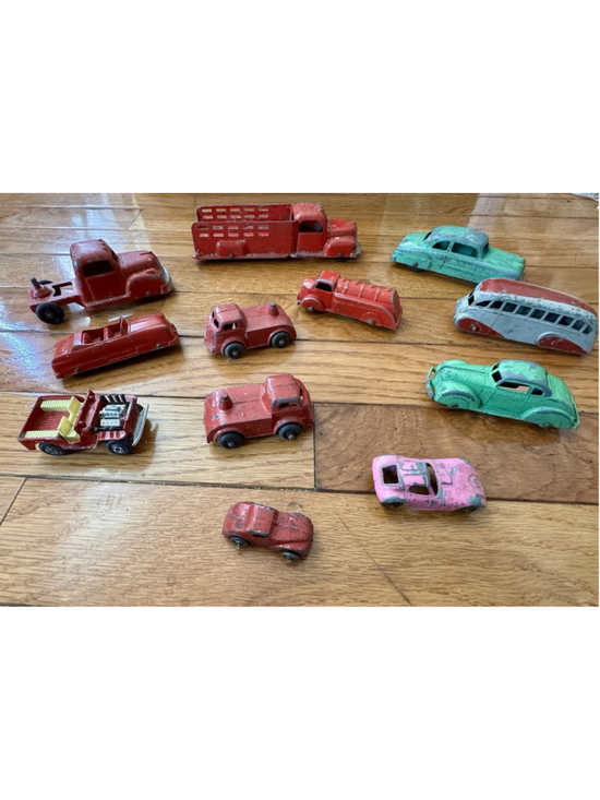 TootsieToy Other - Vintage Die Cast Toy Vehicle Lot 12pc Tootsietoy Barclay Dinky Matchbox Jeep